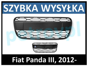 Fiat Panda 12-, Atrapa kratka zderzaka nowa ŚRODEK
