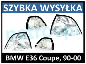 BMW 3 E36 90-00, Kierunkowskaz COUPE biały L+P kpl