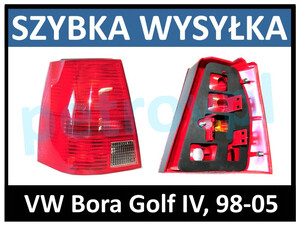 VW Bora Golf IV, Lampa tylna KOMBI czerw. ORYG. LEWA