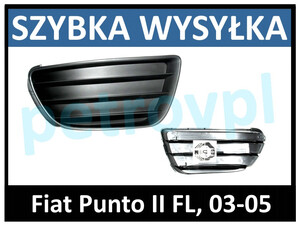 Fiat Punto 03-, Atrapa kratka zderzaka nowa PRAWA