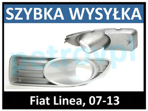 Fiat Linea 07-13, Atrapa kratka zderzaka szary hal LEWA