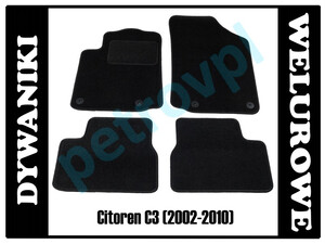Citroen C3 2002-2010, Dywaniki WELUROWE 0,8cm!