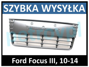Ford Focus 10-, Atrapa kratka zderzaka POŁYSK ŚRODEK +PDC