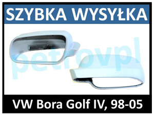 VW Bora Golf IV 97-05, Obudowa lusterka duża LEWA