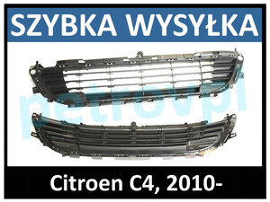Citroen C4 2010-, Atrapa kratka zderzaka ŚRODEK