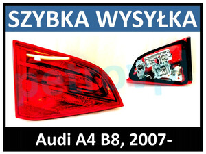 Audi A4 B8 08-, Lampa tylna KOMBI nowa wewn. LEWA