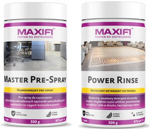 Czyszczenie tapicerki/wykładzin MAXIFI - Master Pre-Spray + Power Rinse 2x500g