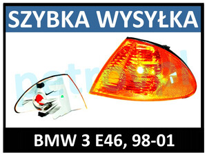 BMW 3 E46 98-01, Kierunkowskaz żółty nowy ORYG. LEWY