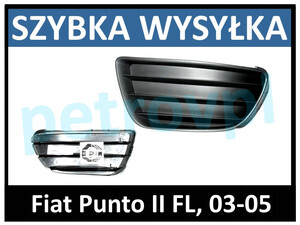 Fiat Punto 03-, Atrapa kratka zderzaka nowa LEWA