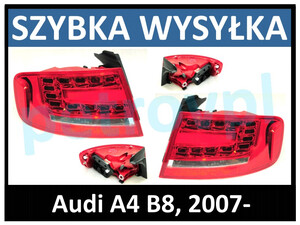 Audi A4 B8 08-, Lampa tylna Sedan LED nowa ORYG. L+P kpl