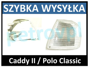 VW Caddy II Polo Classic, Kierunkowskaz biały LEWY
