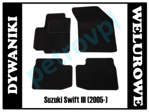 Suzuki Swift III 2005-, Dywaniki WELUROWE 0,8cm!