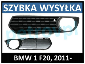 BMW 1 F20 11-, Atrapa kratka zderzaka zamkn. LEWA