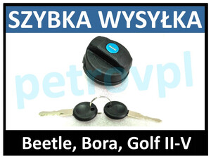 VW Beetle Bora Golf, Korek wlewu paliwa +centralka