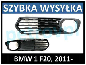 BMW 1 F20 11-, Atrapa kratka zderzaka otwar. LEWA