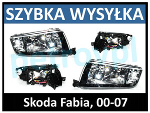 Skoda Fabia 00-07, Reflektor lampa CZARNA HELLA new L+P