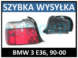 BMW 3 E36 90-, Lampa tylna COMPACT biała ORYG. L