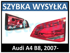 Audi A4 B8 08-, Lampa tylna Sedan wewn. nowa PRAWA