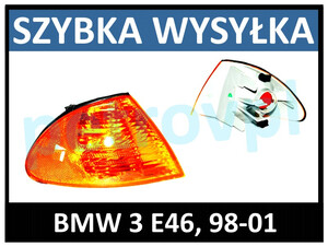 BMW 3 E46 98-01, Kierunkowskaz żółty nowy ORYG. PRAWY