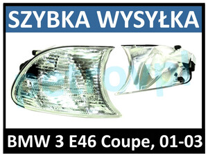 BMW 3 E46 01-03, Kierunkowskaz COUPE biały PRAWY
