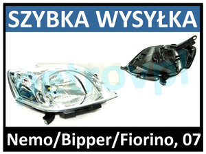 Bipper/Nemo/Fiorino 07-, Reflektor lampa new PRAWA