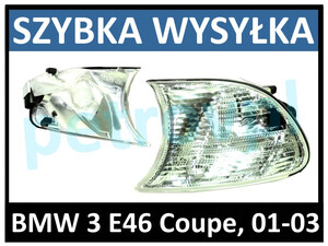 BMW 3 E46 01-03, Kierunkowskaz COUPE biały LEWY